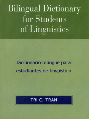 cover image of Bilingual Dictionary for Students of Linguistics